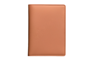 AI generated Leather Passport Holder Mockup on transparent background. png