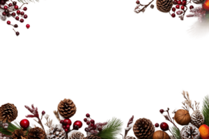 AI generated Seasonal Decorations with copy space on transparent background. png