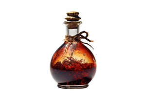 AI generated Potion of Timelessness Vial on transparent background. png