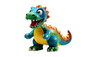 ai gerado brinquedo dinossauro em transparente fundo. png