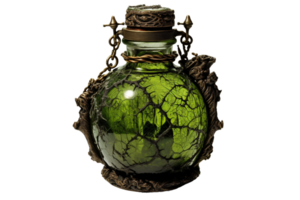 ai generiert Hexe brauen Trank Flasche auf transparent Hintergrund. png