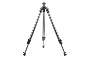 AI generated Blank Professional Camera Tripod Mockup on transparent background. png