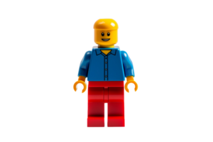 AI generated Single Minifigure on transparent background. png