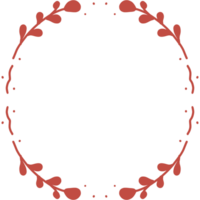 Abstract colorful circle frame. Wreath ring border. Isolated with transparent background png