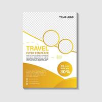 Travel flyer design vector