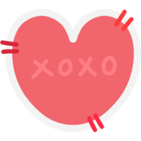 hand drawn Pink Heart for valentine's day png