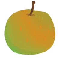 frutas laranja desenho animado ícone. mão desenhado aguarela estilo png