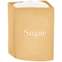 A bag of sugar. watercolor style cartoon. clipart on transparent background png