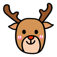 cute reindeer. deer animals cartoon character png