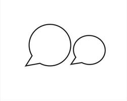 simple message icon with black line vector