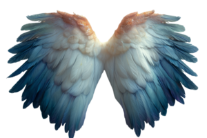 AI generated Ethereal Spread of Feathered Wings in Soft Light, Capturing the Essence of Freedom and Grace Created With Generative AI Technology png