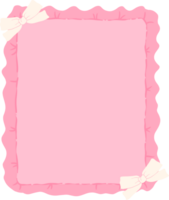 Pink Coquette frame aesthetic with ribbon bow png