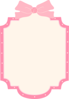 rosa kokett ram estetisk med band rosett png