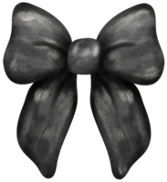 Black Coquette bow watercolor png