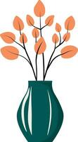 flowers in a vase without background vector