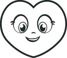heart with a smile vector