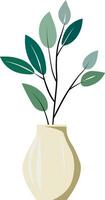 flowers in a vase without background vector