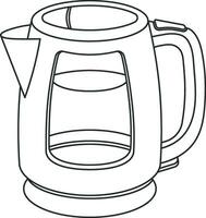 electric kettle without background vector