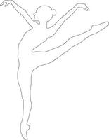 silhouette of a ballerina vector