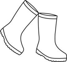 ruber boots without background vector