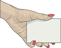 hand with card without background vector