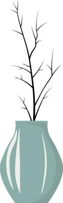 flowers in a vase without background