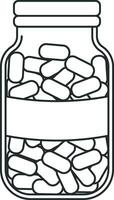 jar of candy or jar of pills, no background vector