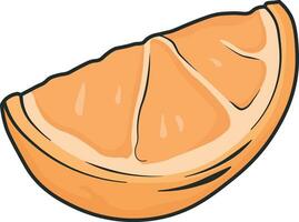 illustration of orange slices without background vector