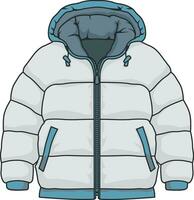 winter jacket drawing without background vector