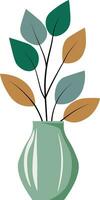 flowers in a vase without background vector