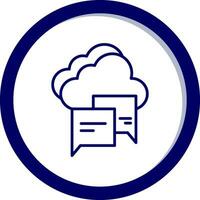 icono de vector de nube