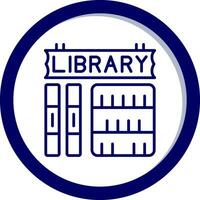 icono de vector de biblioteca