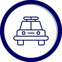 icono de vector de coche de policía