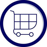 icono de vector de cesta de compras