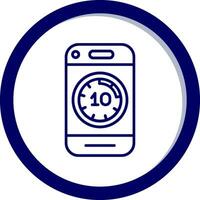 Mobile Phone Stopwatch Vector Icon