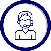 Call Center Agent Vector Icon