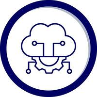 Cloud Server Settings Vector Icon