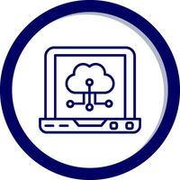 icono de vector de computación en la nube