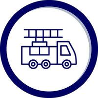 Ladder Truck Vector Icon