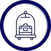 Luggage Cart Vector Icon