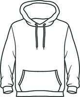 hooded sweater without background vector