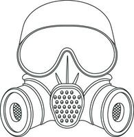 gas mask without background vector