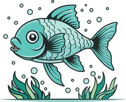 fish in the water without background vector