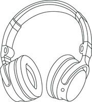 headphones without background vector