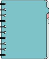 notepad with bookmarks notebook vector