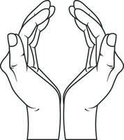 hand of the person vector