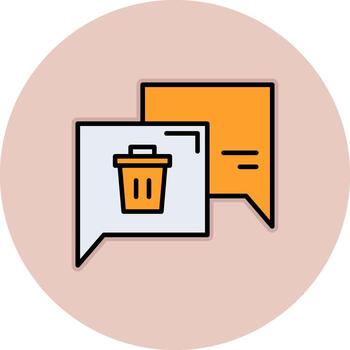 Delete Message Vector Icon