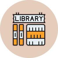 icono de vector de biblioteca