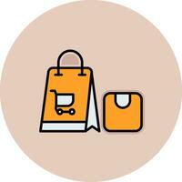 icono de vector de bolsa de compras