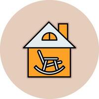 Retirement Home Vector Icon